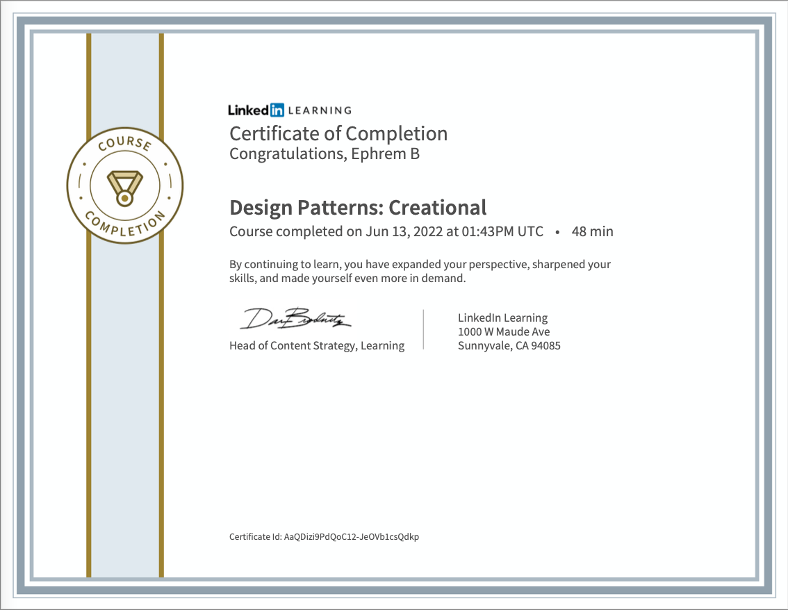 Design Patterns Creational